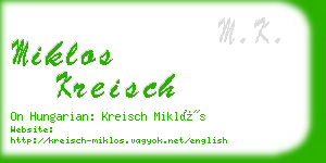 miklos kreisch business card